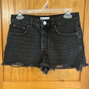 Zara Black Denim Shorts 4